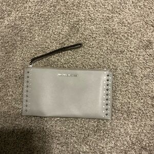 Michael Kors Silver Studded Wristlet
